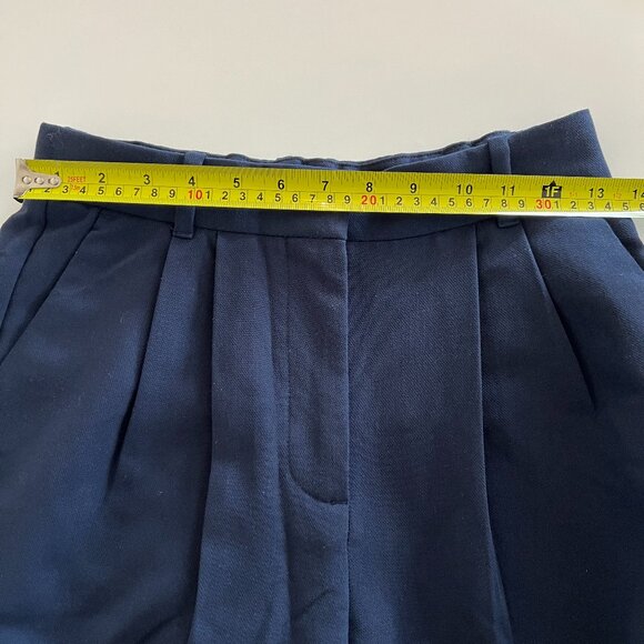 excellent A&F Sloane Tailored Wide Leg Pant / navy / 27 short - Picture 4 of 12